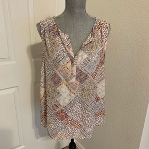 Zac and Rachel Abstract multi color Tank Blouse